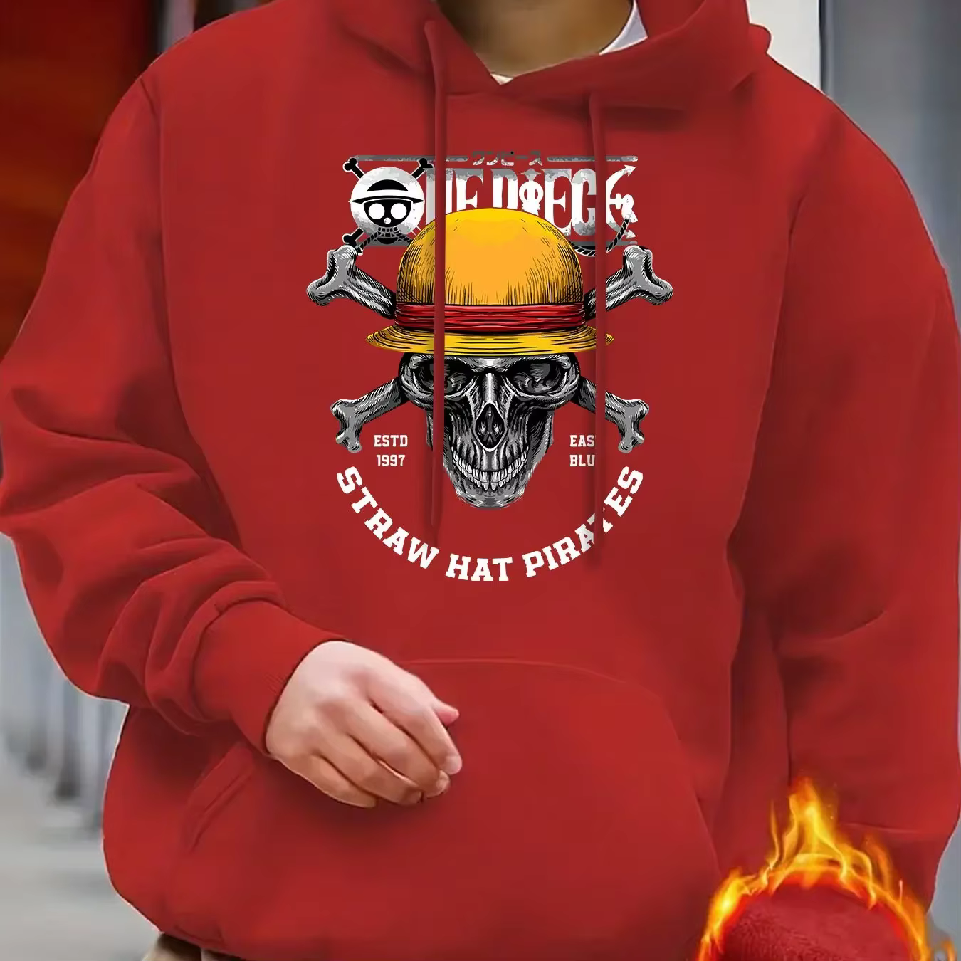Sweat-shirt à capuche pour homme - Pull décontracté noir avec poche avant