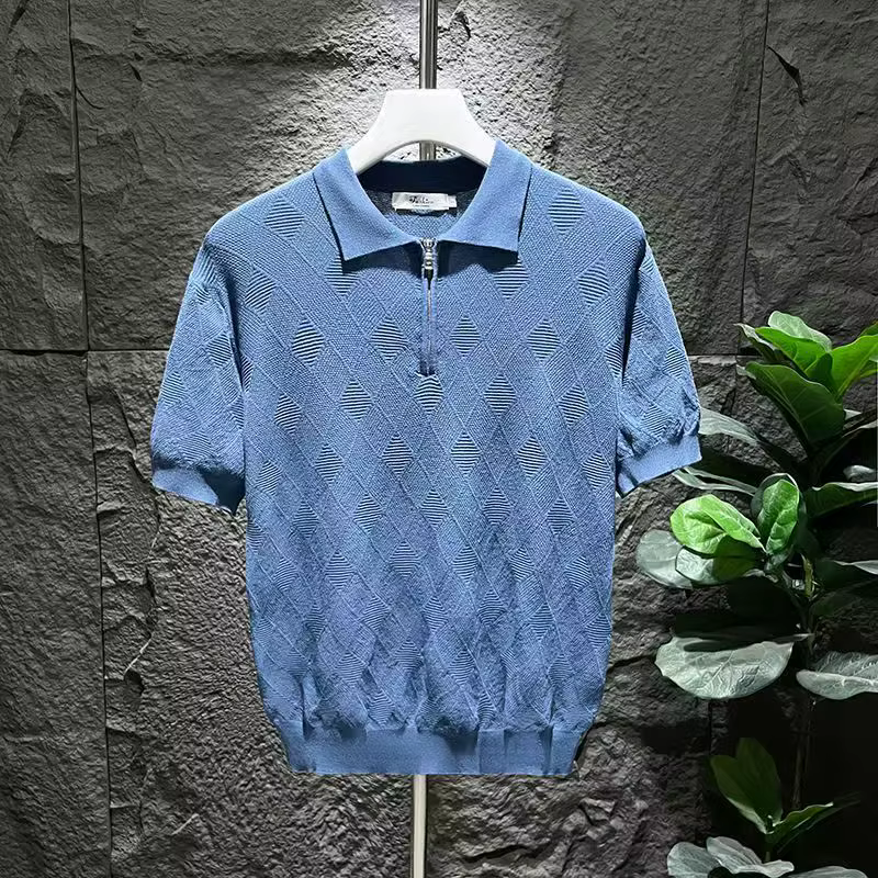 Polo à motif géométrique pour hommes