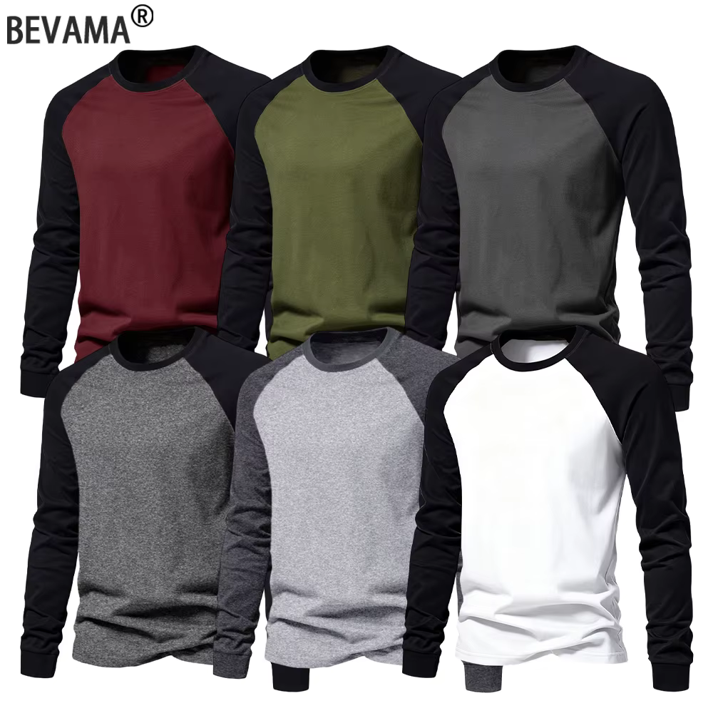T-shirt à manches longues raglan pour homme