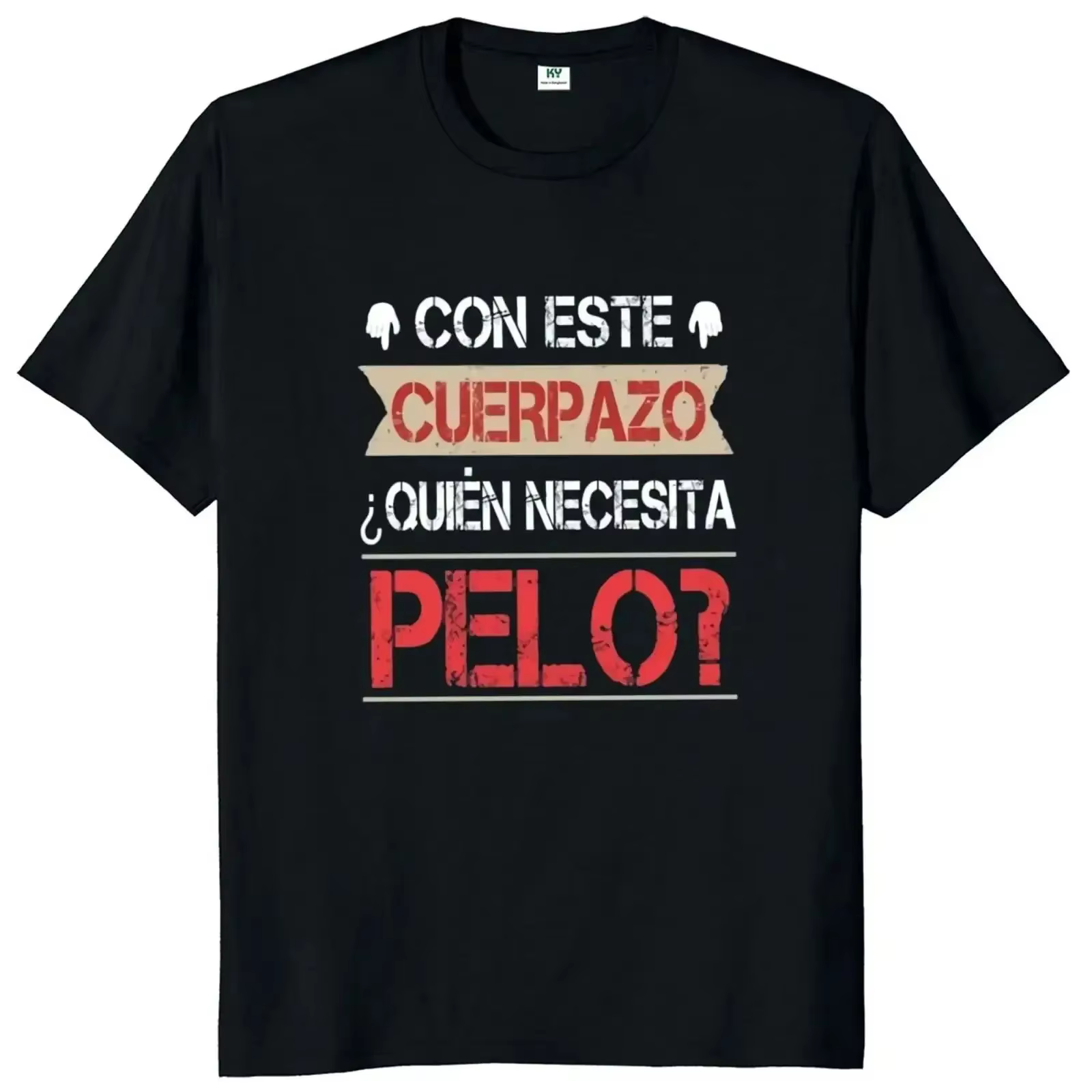 Quien Necesita PELO impression hommes t-shirt été décontracté quotidien en plein air Streetwear col rond à manches courtes haut t-shirt pour hommes