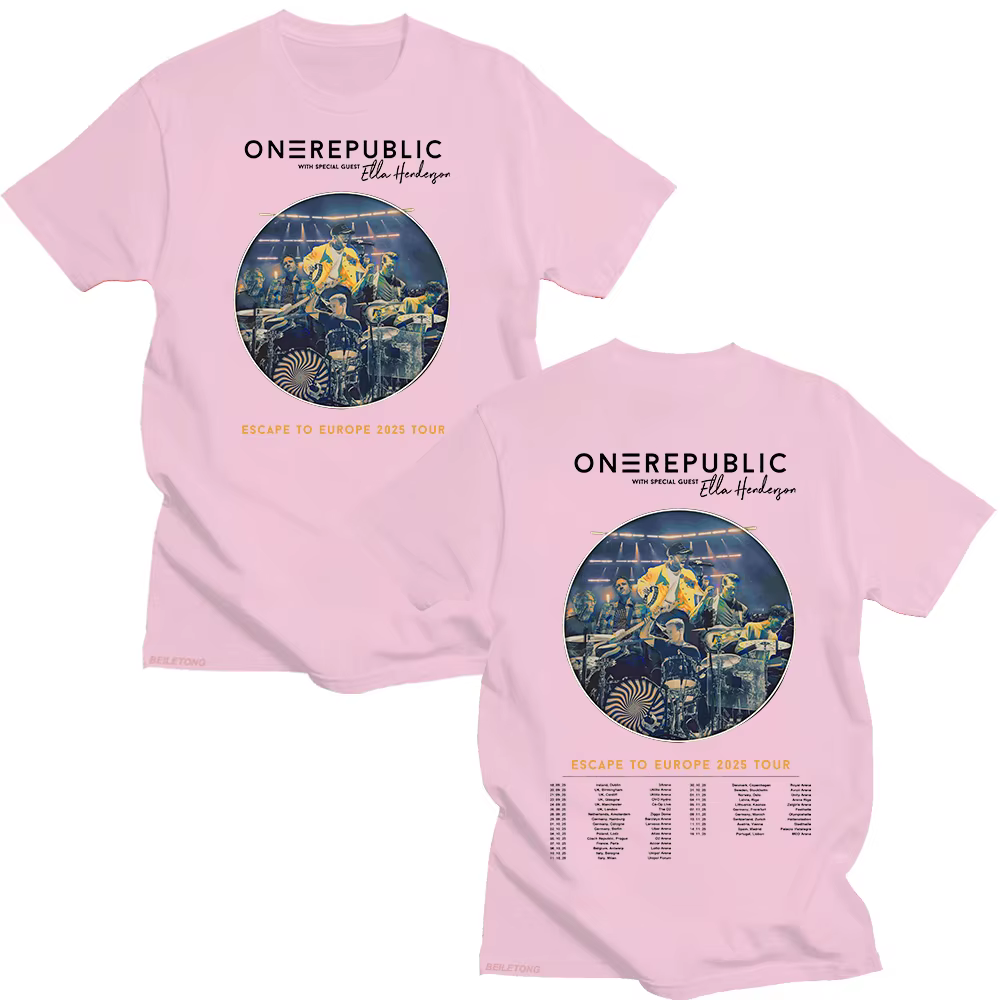 Escape To Europe 2025 Tour T-shirt OneRepublic Fans Cadeau Parfait