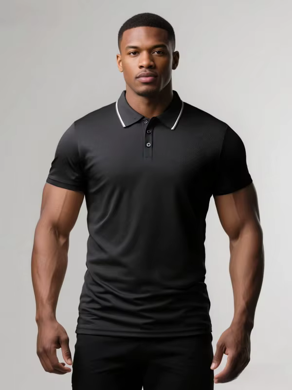 Nouveau Polo Homme 2026 Été Tissu Luxe Rafraîchissant Business Décontracté Golf Manches Courtes Coupe Slim Col Chemise