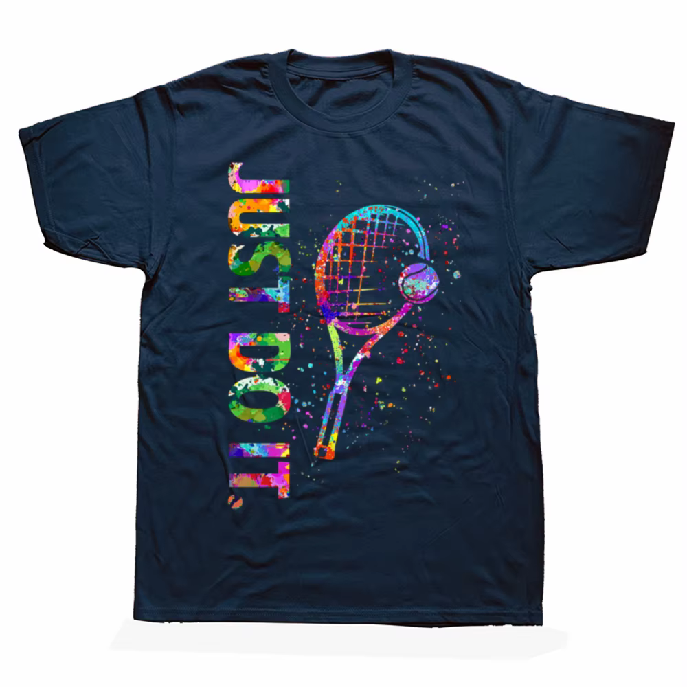 Joueur de Tennis drôle aquarelle graphique T-shirts hommes femmes mode t-shirt style décontracté 100% coton ample
