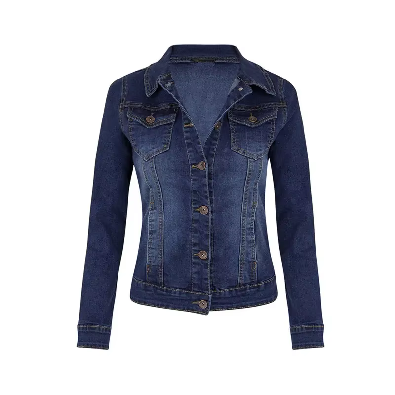 2024 nouvelles vestes en jean courtes femmes automne lavage à manches longues Vintage décontracté