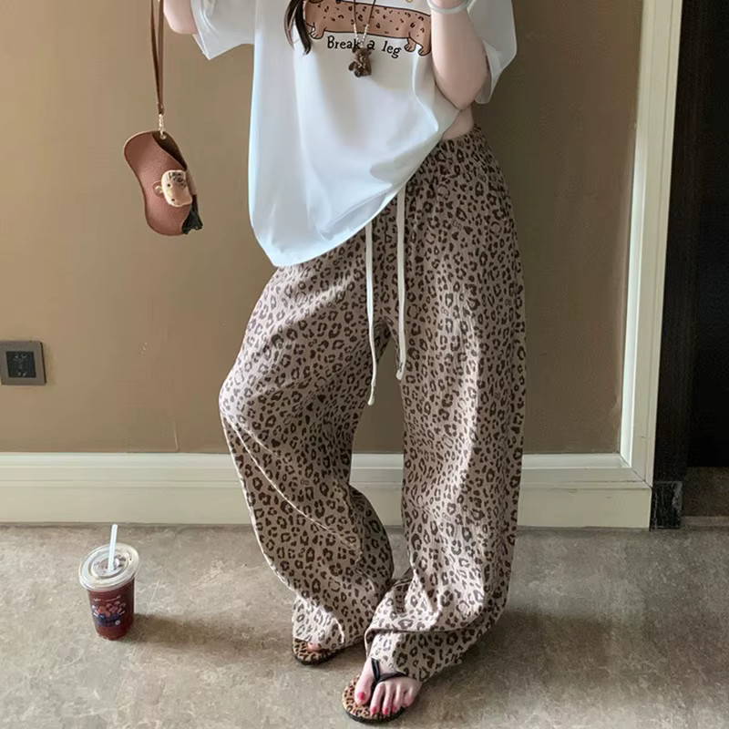 Nouveau pantalon imprimé léopard pour femme