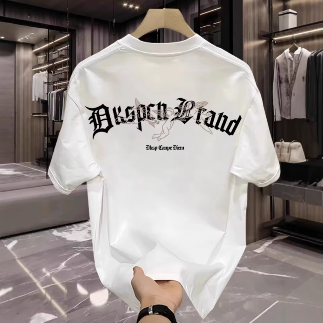 Vêtements pour hommes de haute qualité] T-shirt en coton à manches courtes