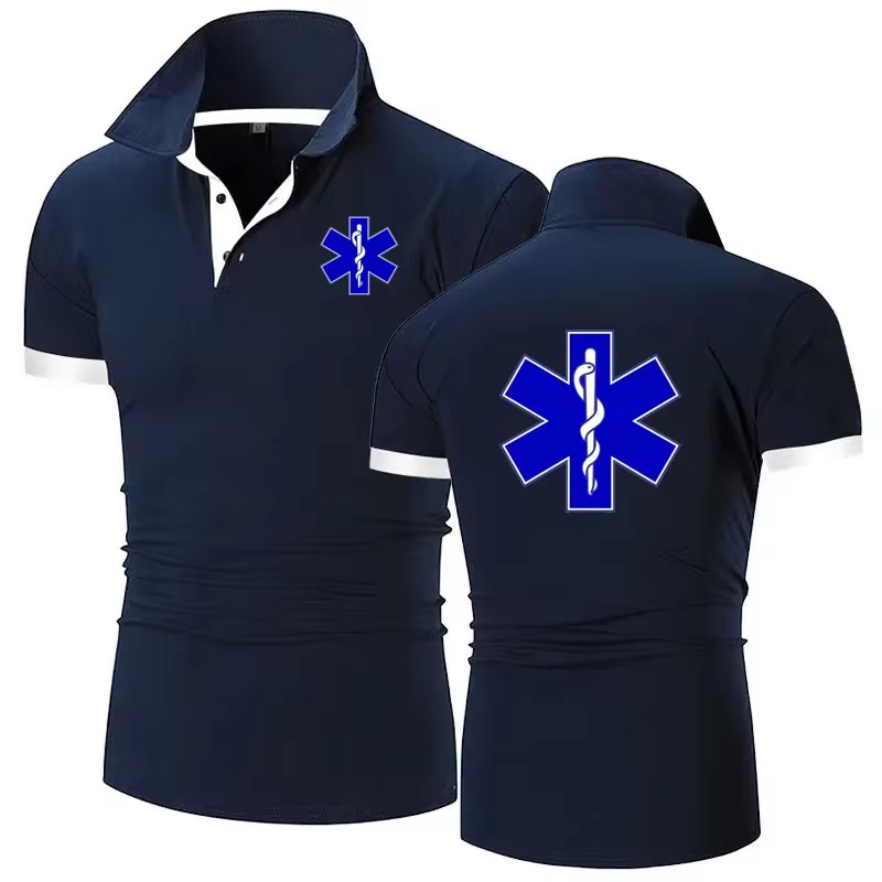 EMT Paramedic Services médicaux d'urgence polo hommes t-shirt style décontracté de haute qualité correspondant couleur coton homme revers petit haut