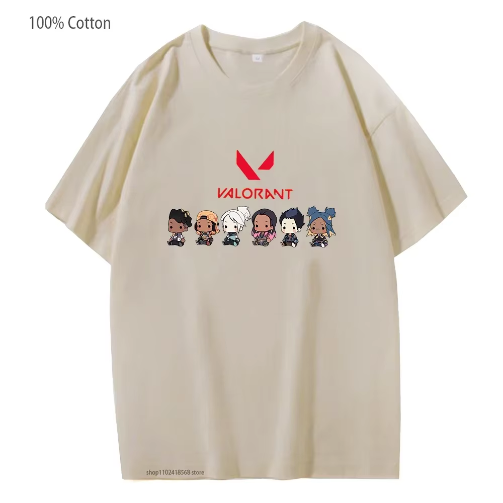 Valorant jeu impression t-shirt Jett Killjoy chemise Streetwear femmes