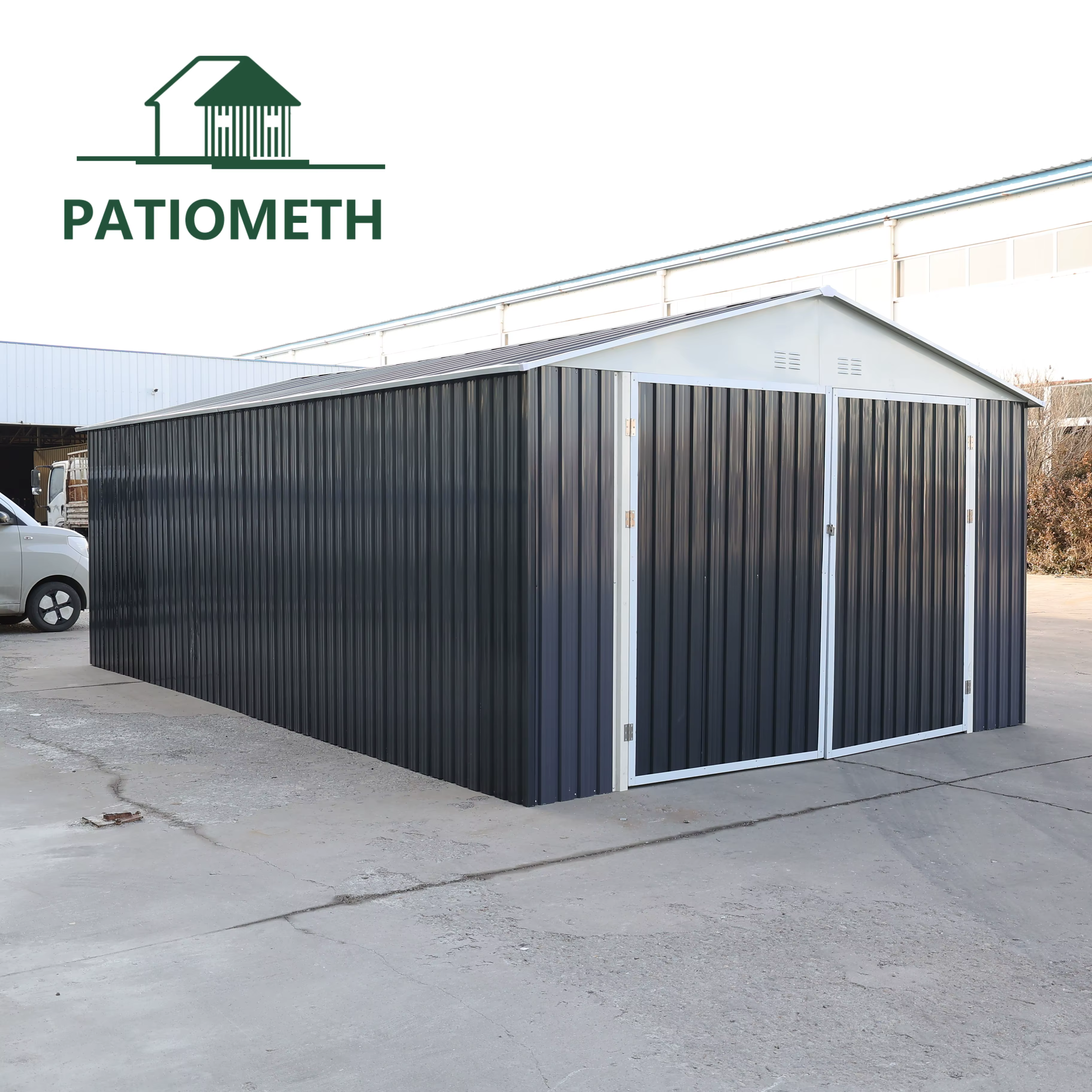 Abri de voiture moderne en acier 12ft x 19ft