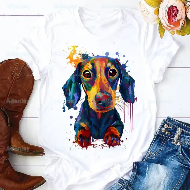 Teckel Patch Compétition T-shirt Femme