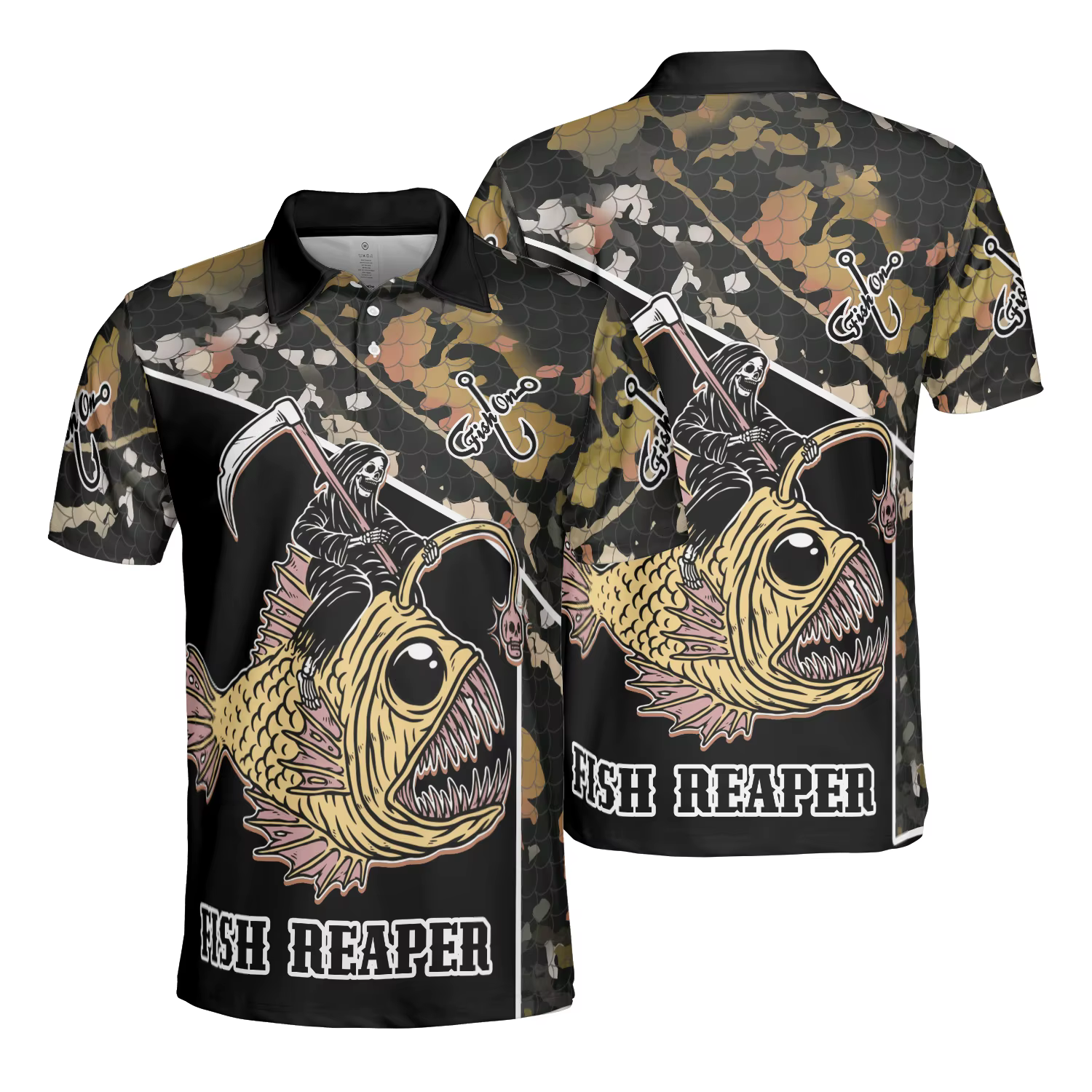 Nouveau T-shirt Polo de Pêche à la Carpe Personnalisé pour Hommes
