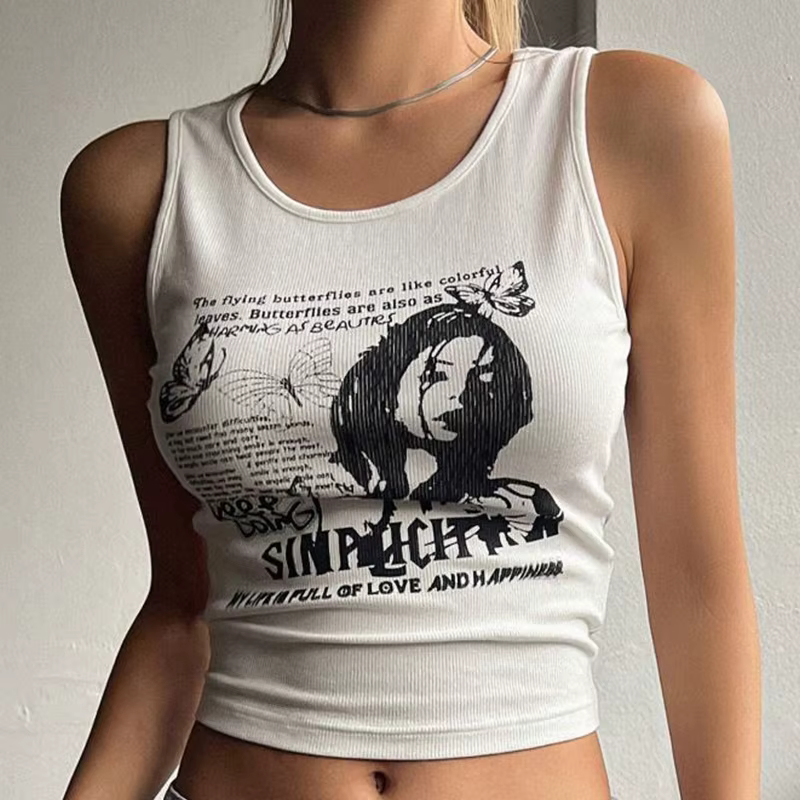 Haut court blanc sexy pour femme
