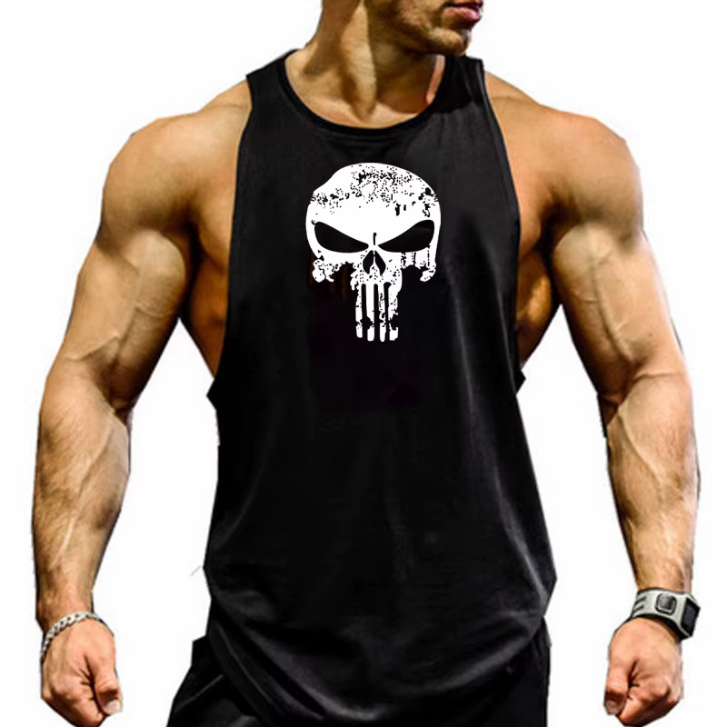 T-shirts de gymnastique bretelles homme Stringer chemise de Fitness
