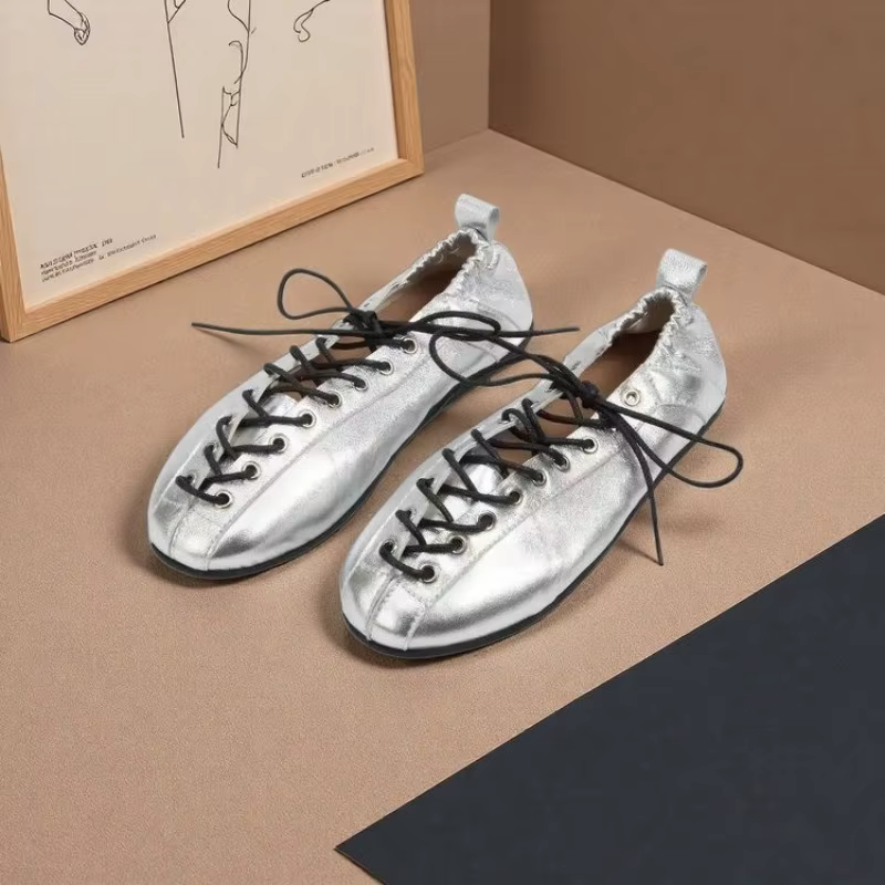 Nouvelles Chaussures Plates Décontractées à Bout Rond pour Femmes 2026 – Style Rétro