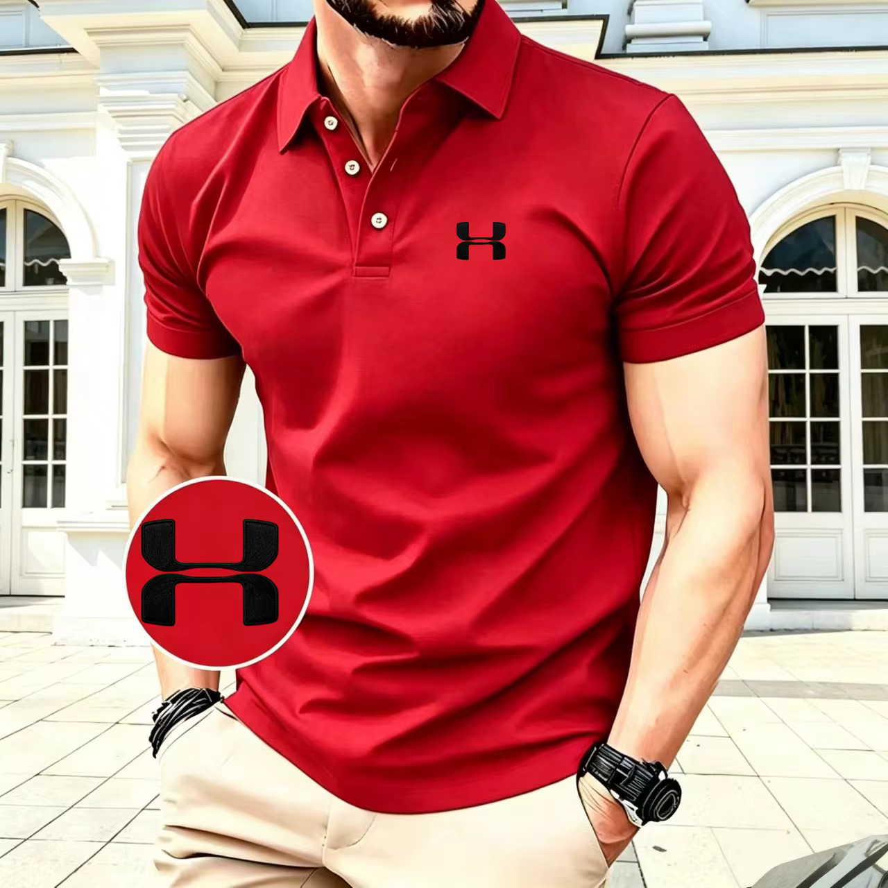 Polo brodé pour homme, collection été 2026