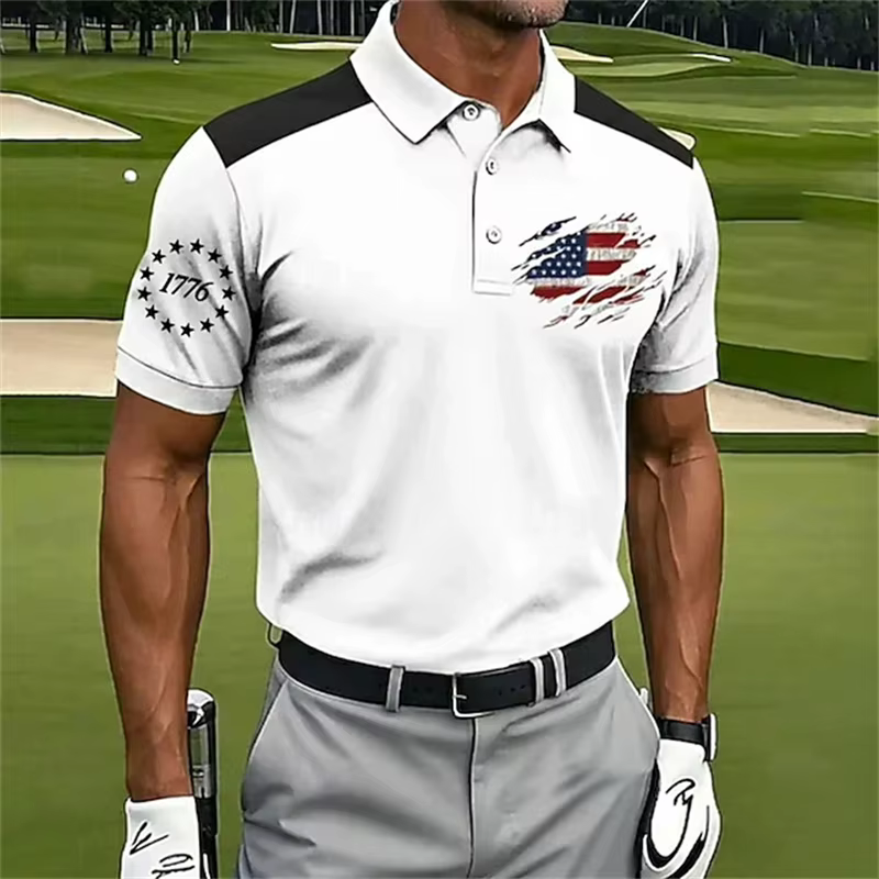 Nouveau Polo drapeau américain USA
