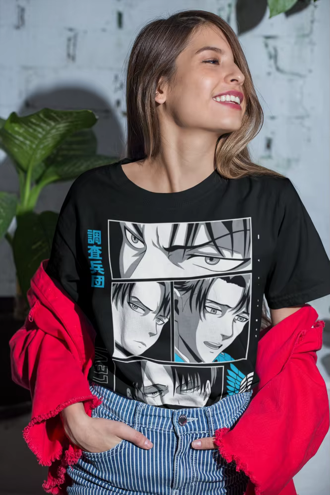 Levi Ackerman T-Shirt attaque sur Titan Anime capitaine