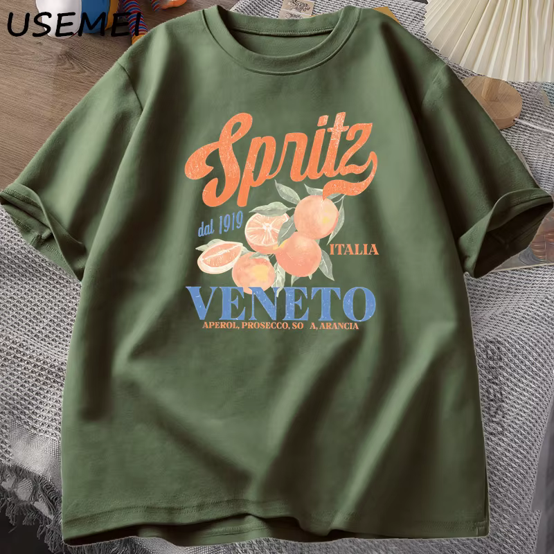 Cocktail italien Spritz T-Shirt hommes femmes été Vintage Boho Italia graphique