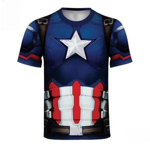 Marvel Iron Man – chemise de compression 3D à séchage rapide pour hommes