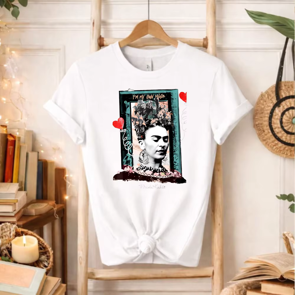 T-shirt Collage « Je suis ma propre muse » Frida Kahlo