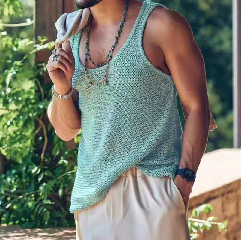 Débardeur tricoté pour hommes