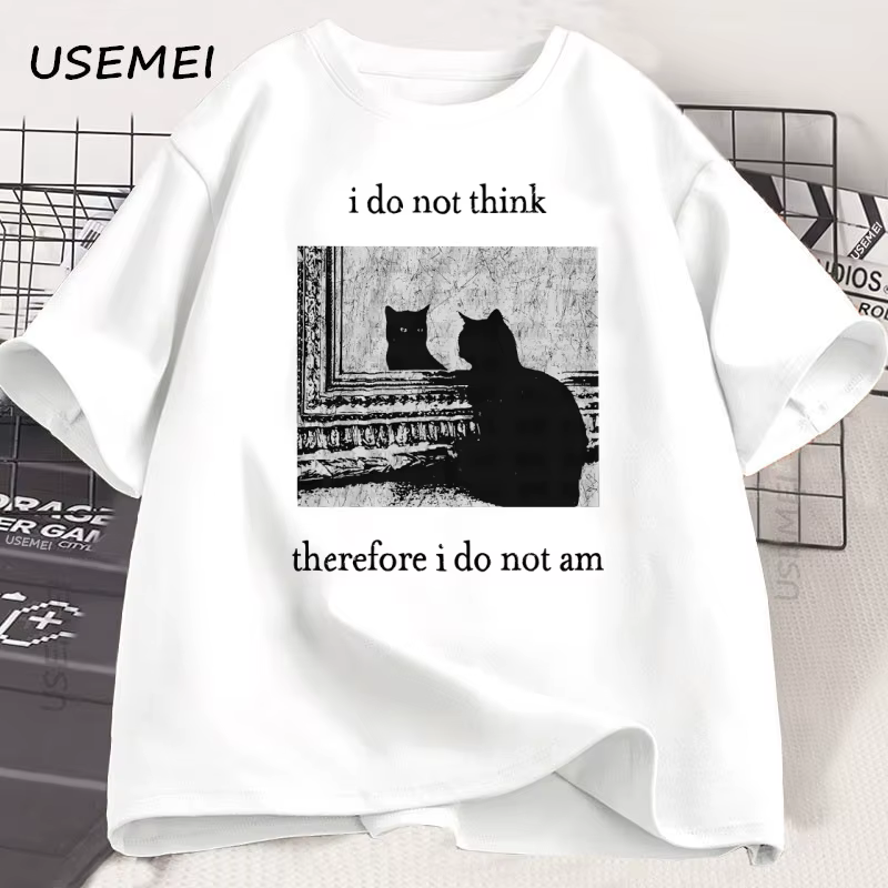 Je ne pense pas là, je ne suis pas T-shirt chat drôle