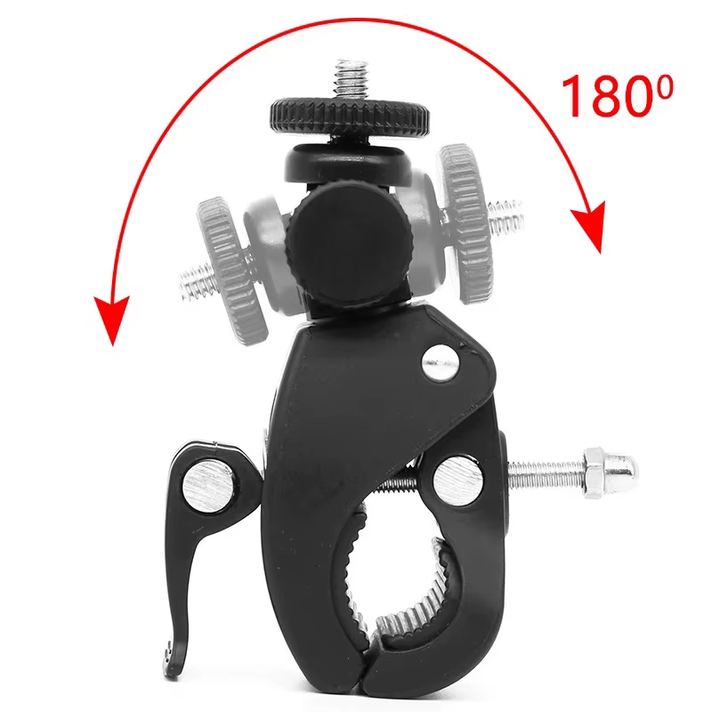Universel 360 degrés rotatif 1/4 caméra DV vélo guidon pince support trépied montage vis