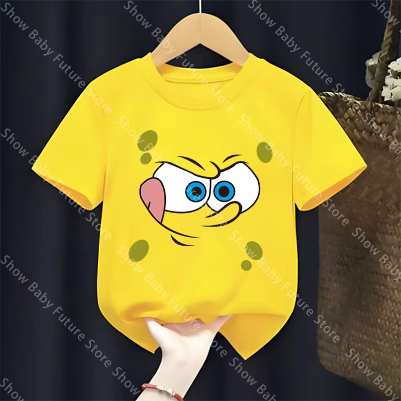 Bob l'éponge t-shirt pour garçons filles Anime Kawaii hauts à manches courtes