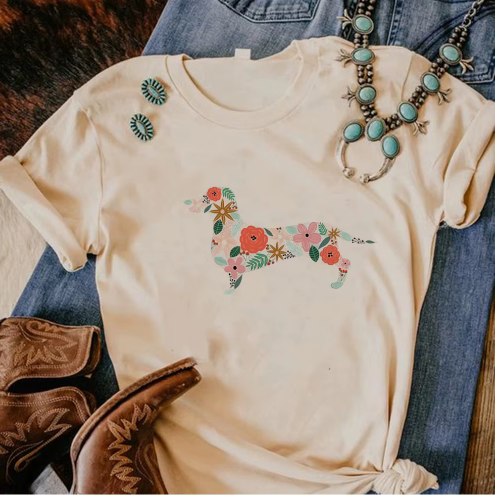 T-shirt de Teckel pour Femme