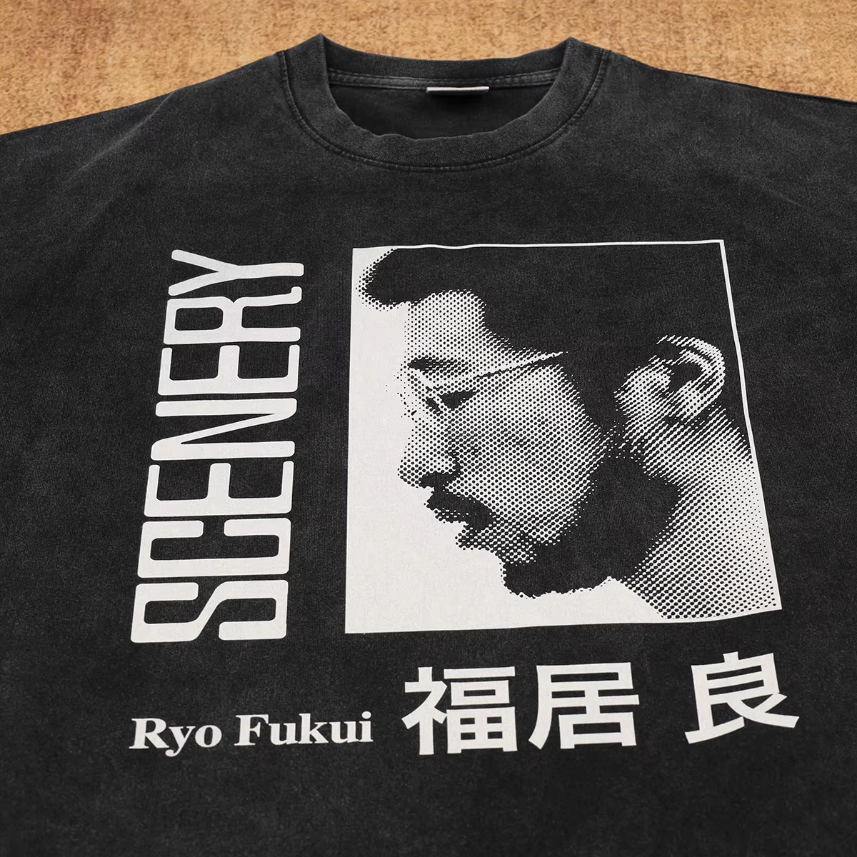 Ryo Fukui T-Shirt paysage japonais Bop Modal Jazz Mtume Usip Ensemble Weldon Irvine Shamek Farrah chemise à manches courtes pour hommes