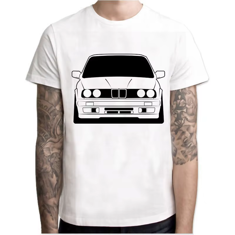 T-shirt Harajuku Cool Automotive Car Turbo pour hommes