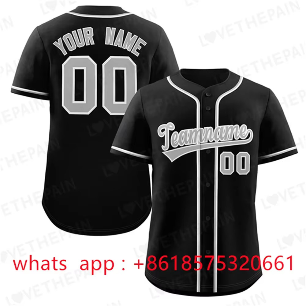 Maillot de baseball brodé personnalisé pour homme