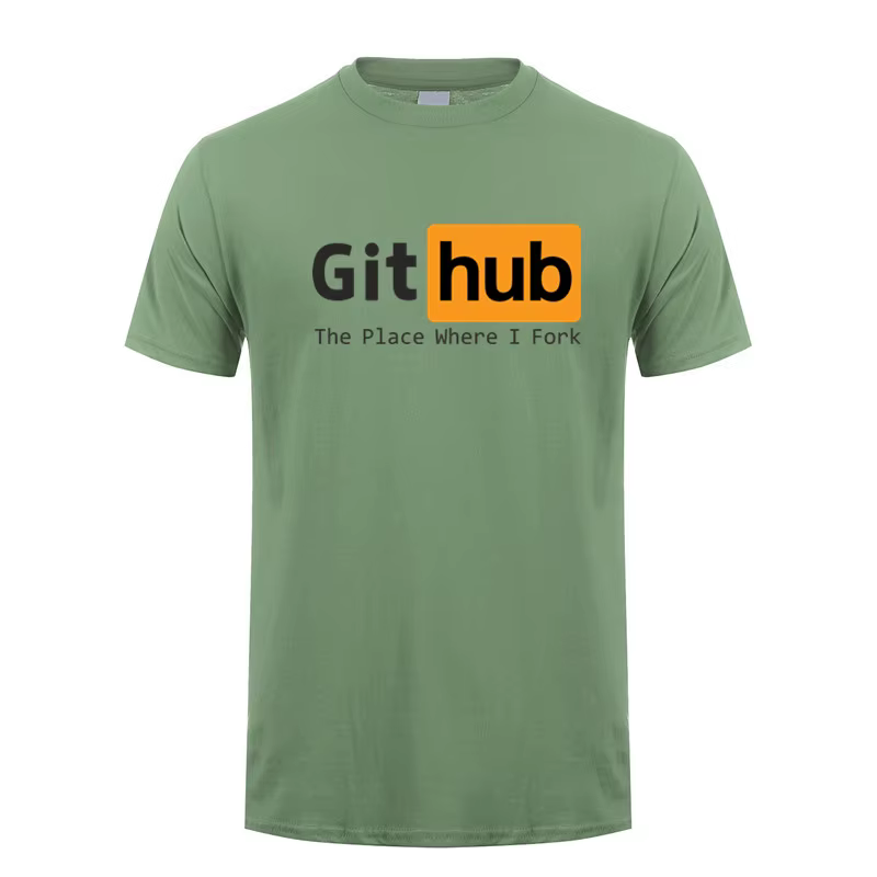 Github t-shirt été hommes drôle