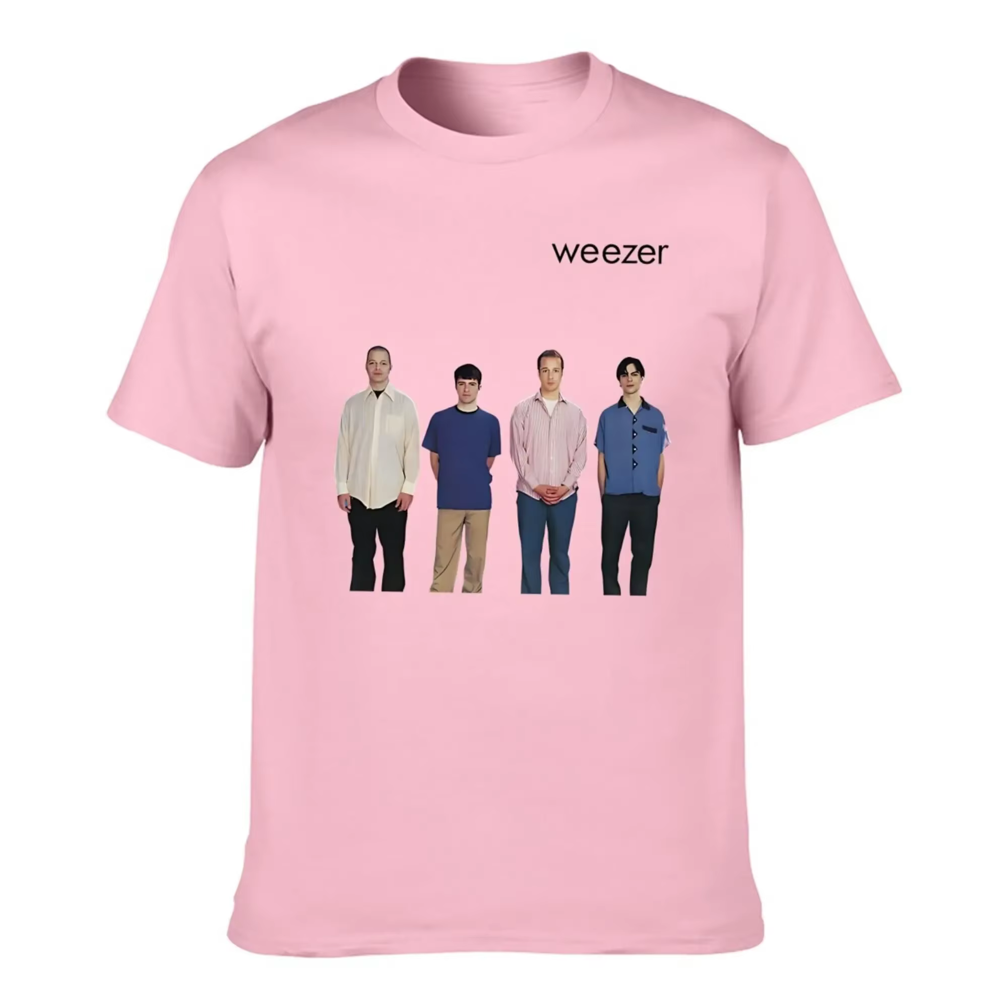 Weezer 1994 album bande impression T-shirt hommes été hip-hop rue décontracté ample