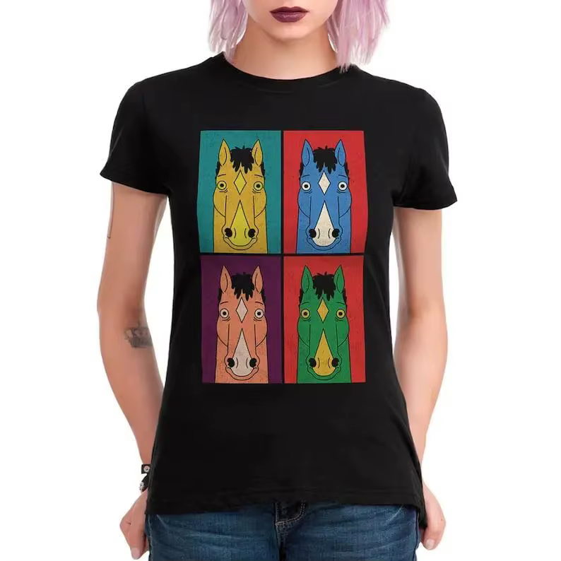 T-shirt vintage BoJack Horseman Pop Art pour hommes et femmes