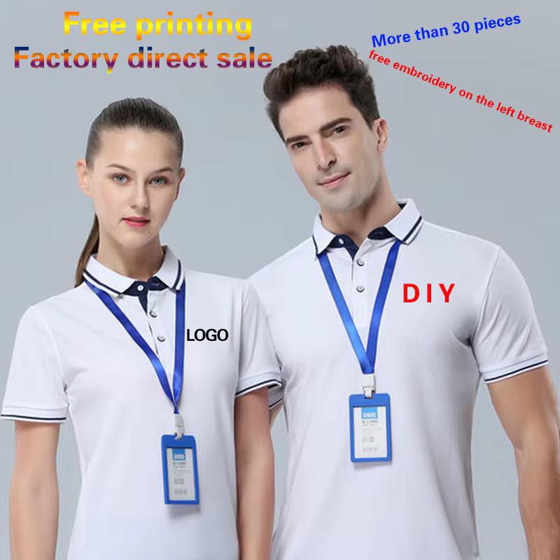 Polo d'entreprise personnalisé outillage revers T-shirt à manches courtes chemise publicitaire broderie vêtements de travail impression logo mot