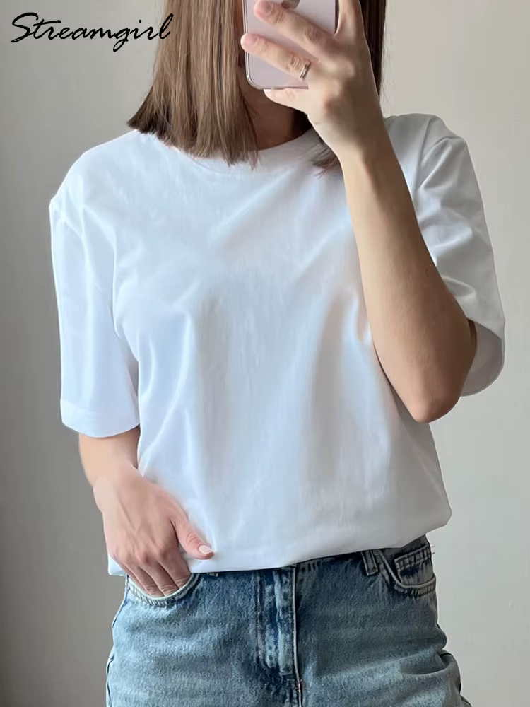 T-shirt manches courtes femme blanc