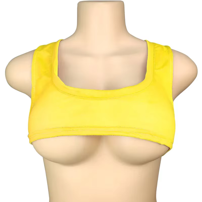 À la mode noir blanc demi-lait court sans manches T-Shirt Sexy femmes haut transfrontalier 2025 ventre-bas