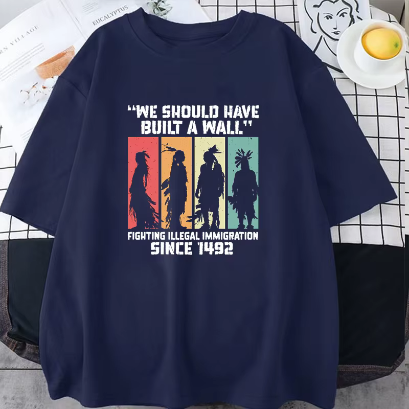 T-shirt drôle à imprimé amérindien pour hommes et femmes