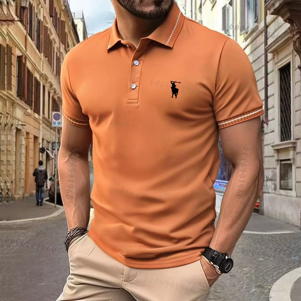 Polo décontracté pour homme - Haut polyvalent, tendance, de haute qualité, confortable, respirant, doux pour la peau, coupe ample
