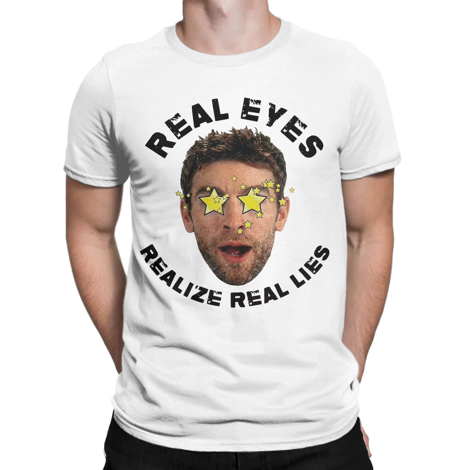 T-shirt à manches courtes et col rond pour hommes