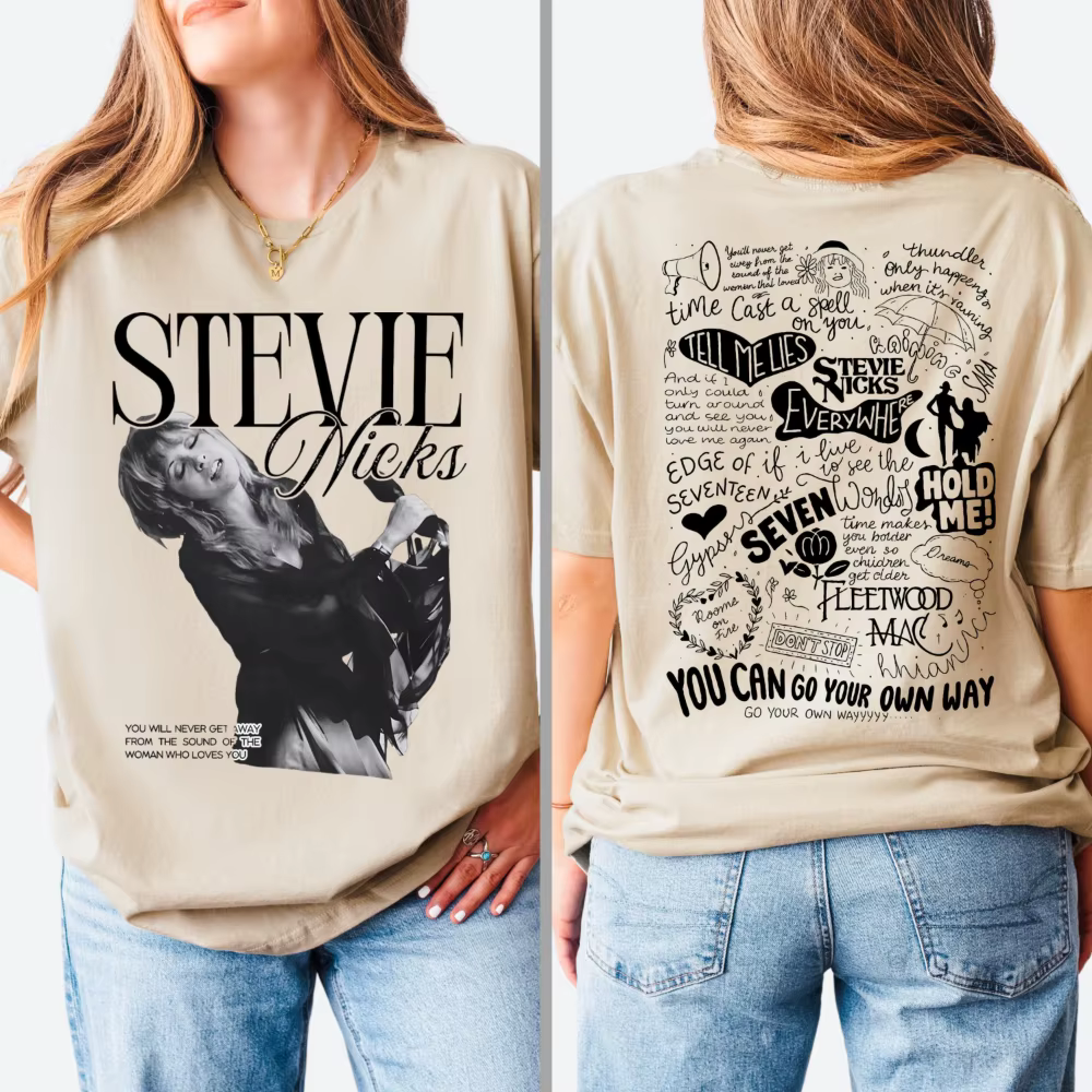 T-shirt Stevie Nicks Vintage Concert TeeMusic Lover Gift Classic Rock Band