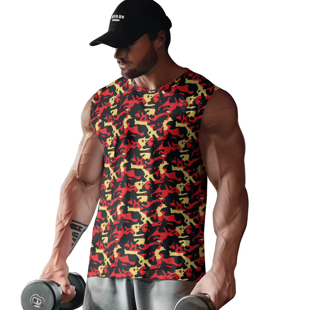 Animal camouflage léopard hommes débardeurs été gymnase à la rue sans manches musculation respirant gilet d'entraînement vêtements de fitness musculaire