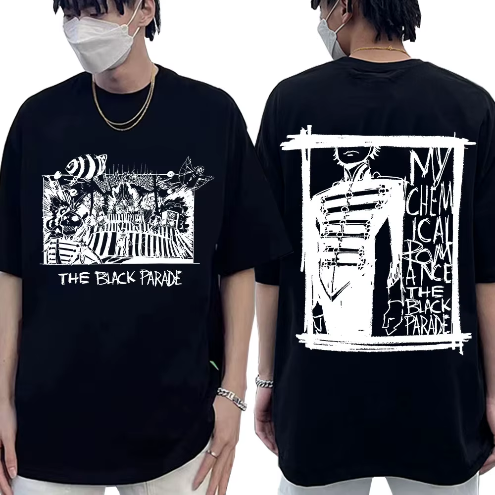 My Chemical Romance Mcr Dead T-Shirt Black Parade Punk Emo Rock Band Summer T Shirts