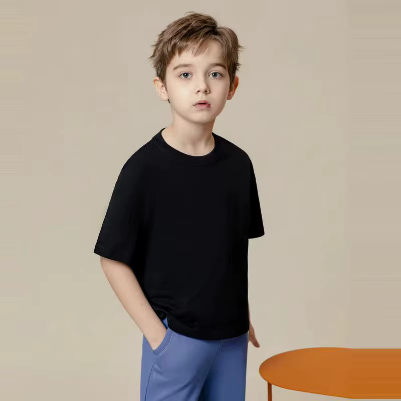 T-shirt d'été en coton doux pour garçons