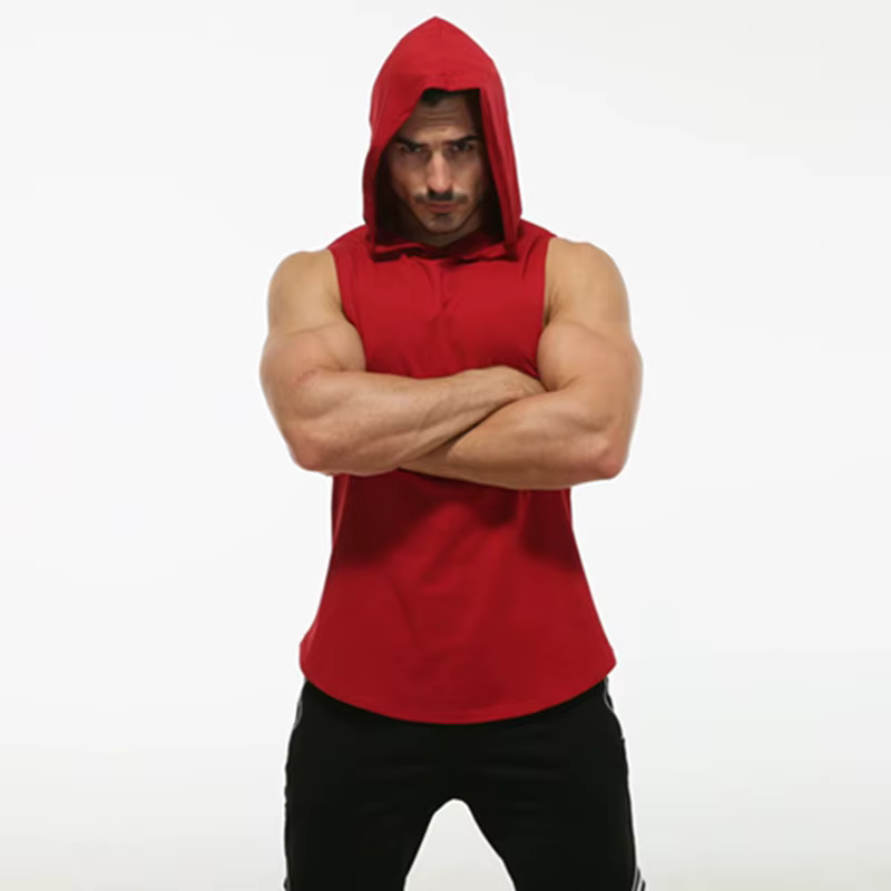 MRMT 2026 Nouveau T-shirt sans manches à capuche en coton pour homme