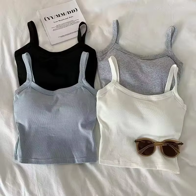 Crop Top Femme Sexy Sans Manches