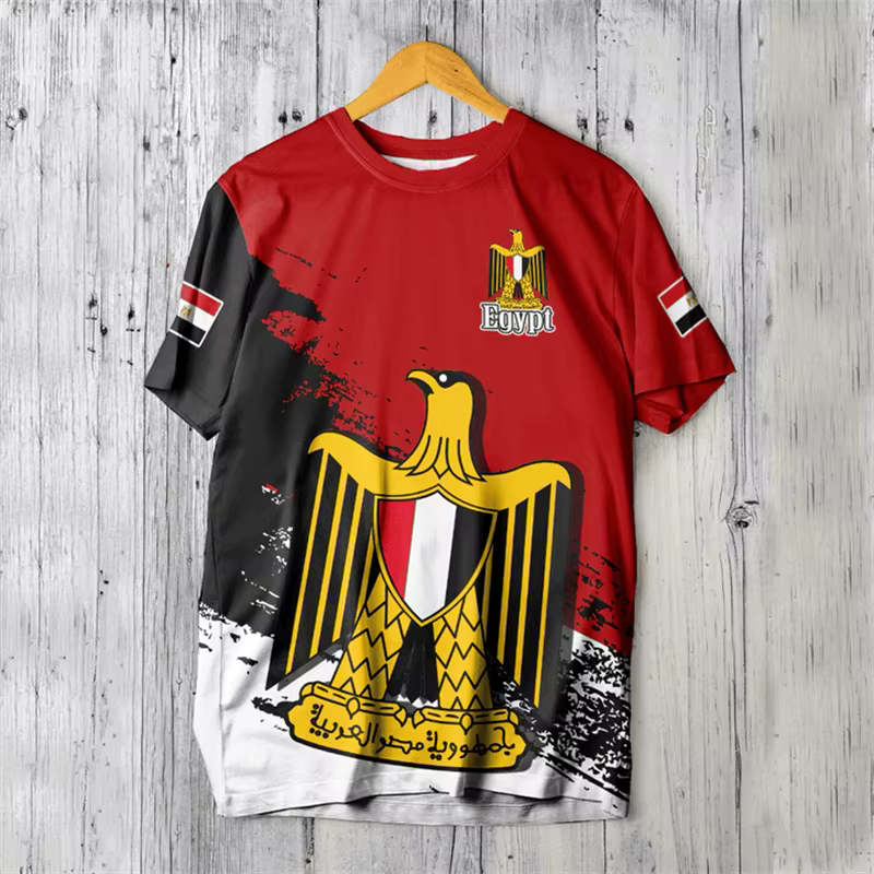T-shirt drapeau égyptien pour hommes et femmes