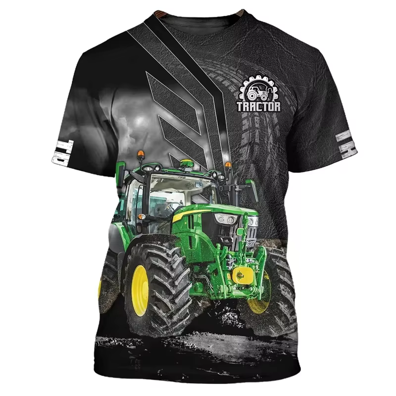T-shirt graphique de tracteur de ferme pour hommes