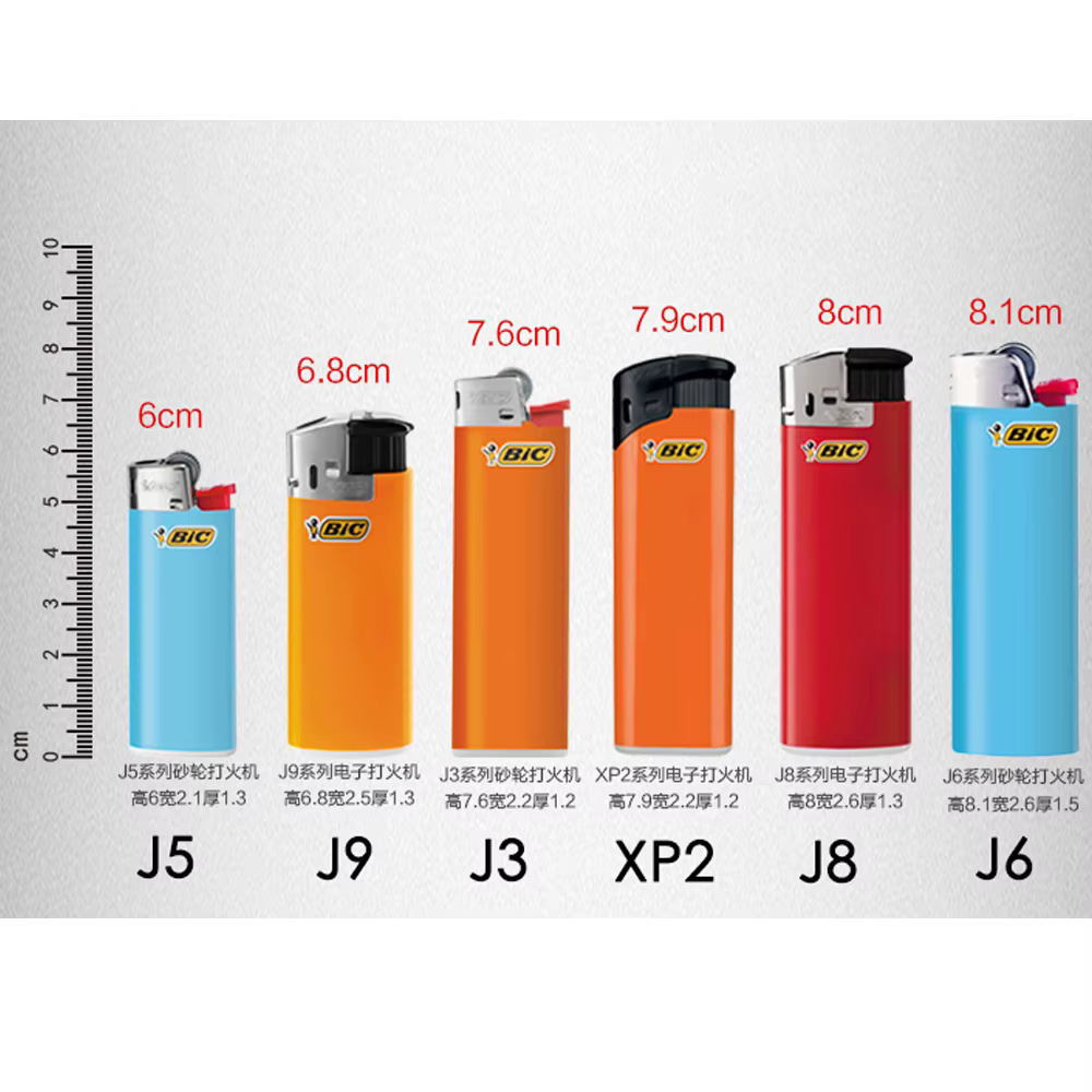 Étui en métal noir pour briquet BIC J6
